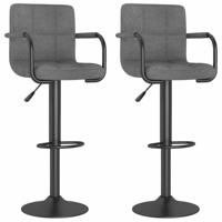 Barkrukken 2 st stof lichtgrijs - thumbnail