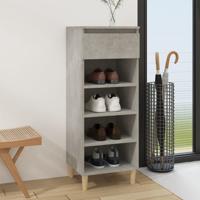 VidaXL Schoenenkast 40x36x105 cm bewerkt hout betongrijs - thumbnail