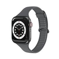 By Qubix - TPU Slim Fit bandje - Space Grey - Compatible met Apple Watch 38mm / 40mm / 41mm / 42mm - Compatible Apple watch bandjes - thumbnail