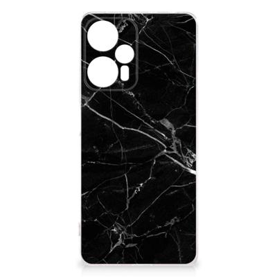 Xiaomi Poco F5 | TPU | Siliconen hoesje | Marmer Zwart - Origineel Cadeau Vader