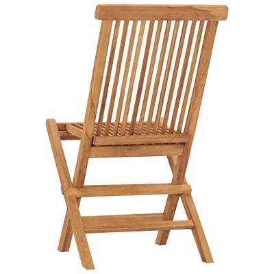 VidaXL Klapstoelen 4 stuks van massief teakhout