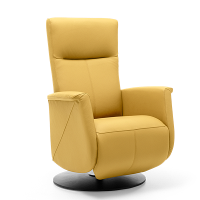 Relaxstoel Toscana Geel Leer