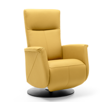 Relaxstoel Toscana Geel Leer - thumbnail