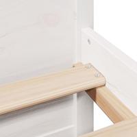Bed met boekenkast zonder matras grenenhout wit 160x200 cm - thumbnail