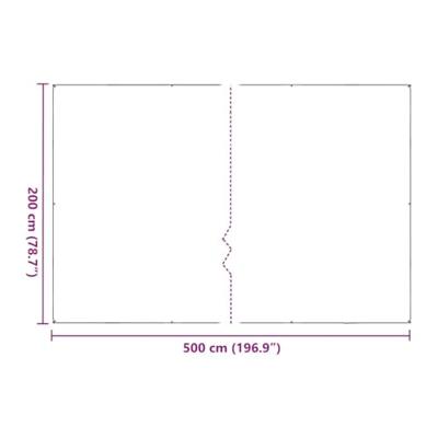 VidaXL Plantenafdekking met zeilringen 2x5 m polyethyleen