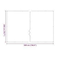 VidaXL Plantenafdekking met zeilringen 2x5 m polyethyleen - thumbnail