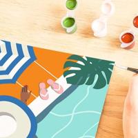 Ravensburger creart schilderen op nummer - zwembad - thumbnail