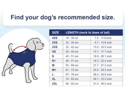 Medical Pet Shirt Hond Blauw S Plus