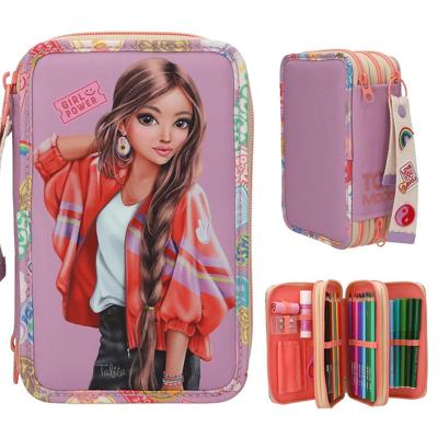TOPModel Girl Power 3-vaks etui - paars