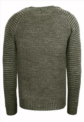 RustyNeal - Heren Trui - Longsleeve - Kakigroen - Modernfit