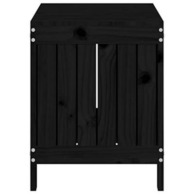 Tuinbox 76x42,5x54 cm massief grenenhout zwart