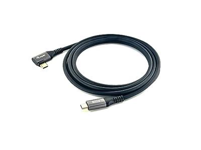 Equip 128891 USB 2.0 C naar C 90° schuine kabel, M/M 1,0 m, PD 100W, zwart
