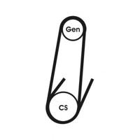 ContiTech geribde v-snaar v-ribbed belts contitec 4pk611 elast - thumbnail