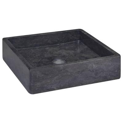 VidaXL Gootsteen 40x40x10 cm marmer zwart