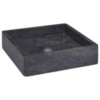 VidaXL Gootsteen 40x40x10 cm marmer zwart - thumbnail