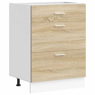 Keuken onderkast Lyon bewerkt hout sonoma eikenkleurig