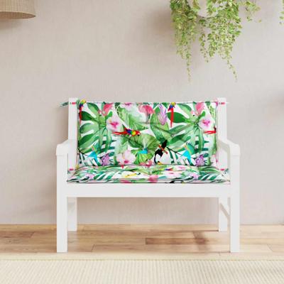 VidaXL Tuinbankkussens 2 st 100x50x7 cm stof meerkleurig