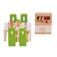 Hape poppenhuis eetkamer - thumbnail
