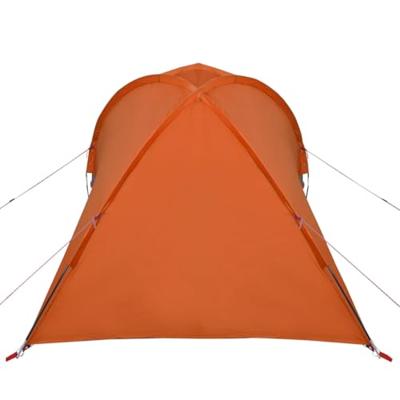 Tent 2-persoons 320x140x120 cm 185T taft grijs en oranje