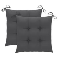 VidaXL Stoelkussens 2 st 40x40x7 cm oxford stof antracietkleurig - thumbnail