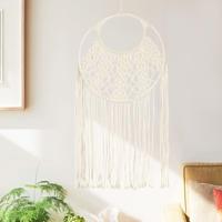 VidaXL Wandhanger macramé 40x80 cm katoen - thumbnail