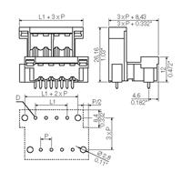 Weidmüller 1881490000 Male behuizing (board) BL/SL 5.00 Totaal aantal polen: 40 Rastermaat: 5 mm Inhoud: 10 stuk(s)