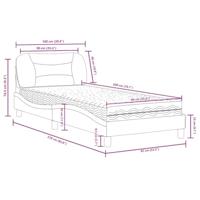 Bed met matras stof blauw 90x200 cm - thumbnail