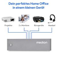 MEDION S06 Mini PC (Intel Core i5-1335U, 16GB DDR4 RAM, 512 GB SSD, LAN, WLAN, VESA, HDMI, DP, zonder OS) - thumbnail