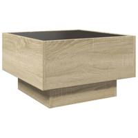 Salontafel met LED 50x50x30 cm bewerkt hout sonoma eikenkleurig - thumbnail