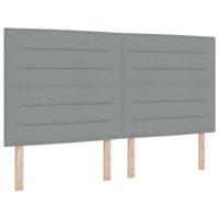 Boxspringbed met matras Lichtgrijs 180 x 200 cm Stof - thumbnail