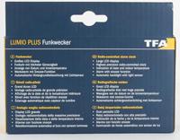 TFA Dostmann 60.2553.02 Zendergestuurd Wekker Zilver, Wit Alarmtijden 1 - thumbnail