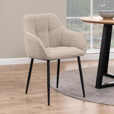 Bendt Eetkamerstoel 'Helena' Bouclé, kleur Beige Bendt Eetkamerstoel 'Helena' Bouclé, kleur Beige