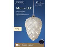LED Lichtbol Dennenappel 40 LED Frosted Wit - thumbnail