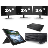 Dell Latitude 5290 - Intel Core i5-8e Generatie - 12 inch - 16GB RAM - 256GB SSD - Windows 11 + 3x 24 inch Monitor - thumbnail