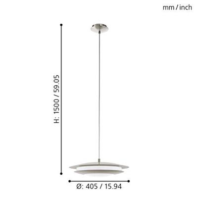 Eglo RVS hanglampMoneva-C Ø 40cm - 98043