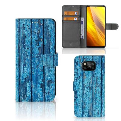 Xiaomi Poco X3 | Poco X3 Pro | Book Style Case | Wood Blue