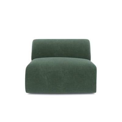 Fauteuil zonder armleuningen in fluweel met smaragdgroen patroon Fauteuil zonder armleuningen in fluweel met smaragdgroen patroon