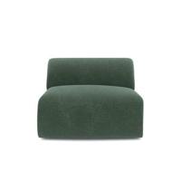 Fauteuil zonder armleuningen in fluweel met smaragdgroen patroon - thumbnail