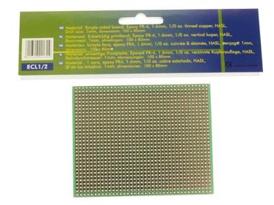 Velleman ECL1/2 Printplaat (l x b x h) 80 x 100 x 17.50 mm Rastermaat 2.54 mm Inhoud 1 stuk(s)
