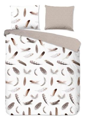 Good Morning Dekbedovertrek "veren" - Wit - (240x200/220 cm) - Katoen Flanel Good Morning Dekbedovertrek "veren" - Wit - (240x200/220 cm) - Katoen Flanel