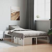 Bedframe metaal wit 120x200 cm - thumbnail