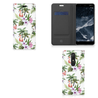 Nokia 5.1 (2018) Hoesje maken Flamingo Palms - thumbnail