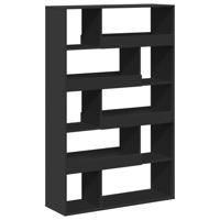 Boekenkast 100x33x156,5 cm bewerkt hout zwart - thumbnail