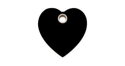 Heart I plastic dierenpenning large/groot 3,8 cm x 3,8 cm RedDingo - Reddingo