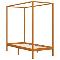 Hemelbedframe massief grenenhout honingbruin 90x200 cm - thumbnail