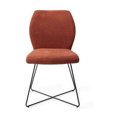 Jesper Home Eetkamerstoel 'Ikata' Cross Black, kleur Cosy Copper