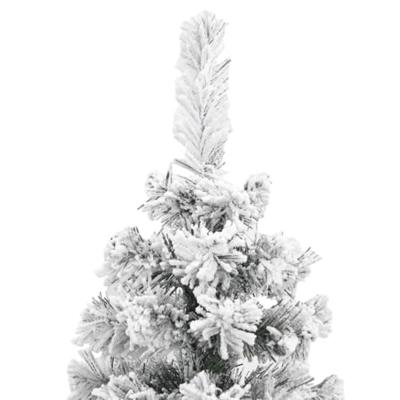 Kunstkerstboom met sneeuw smal 240 cm PVC groen