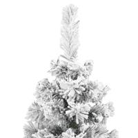 Kunstkerstboom met sneeuw smal 240 cm PVC groen - thumbnail