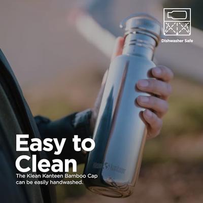 Klean Kanteen Rvs "loop cap" schroefdop - bamboe