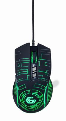 7-knops optische gaming muis met gekleurde verlichting, zwart